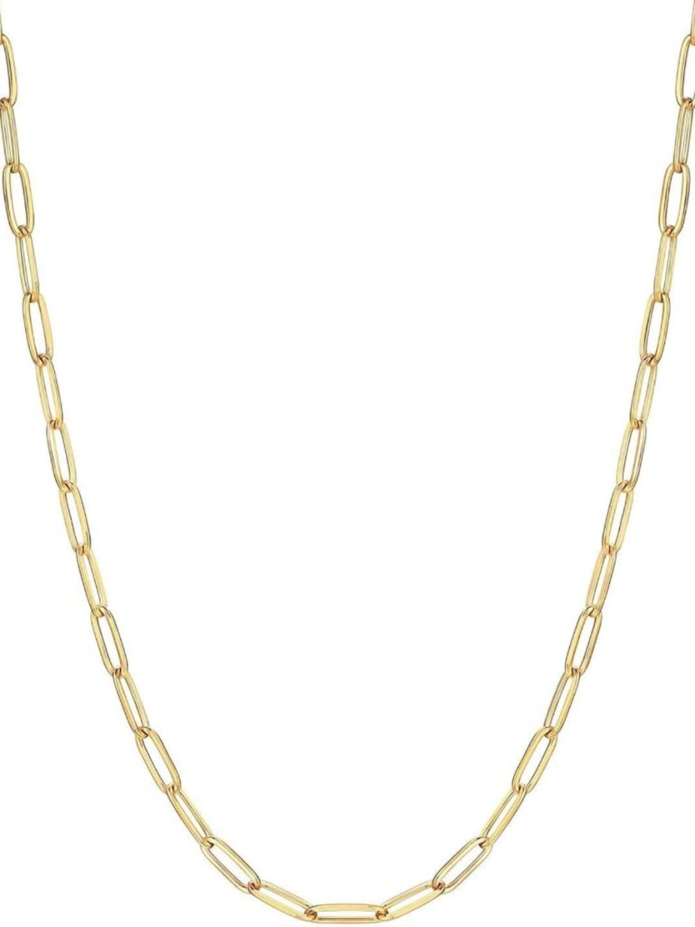 Stylish Paperclip Chain Necklace for Women - Layering Jewelry, 14"-24", 4 Colors